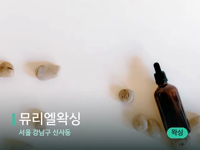 서울 강남구 신사동 뮤리엘왁싱 — 핫스톤을 올린 관리 장면