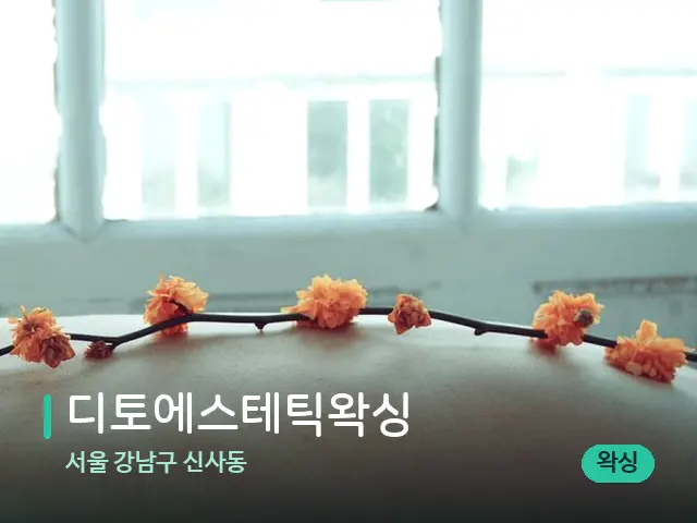 서울 강남구 신사동 디토에스테틱왁싱 — 마사지 관리를 받는 장면
