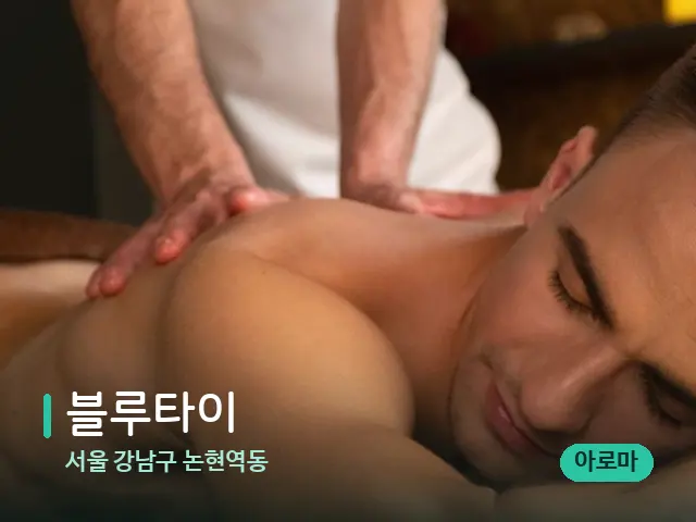 서울 강남구 논현역동 블루타이 — 마사지 관리를 받는 장면